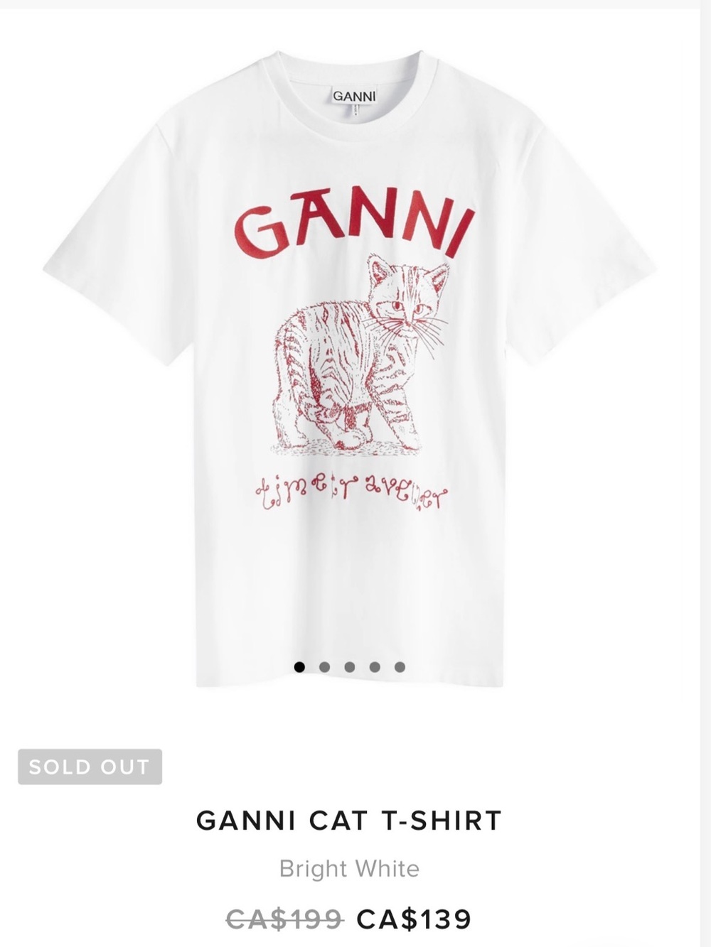 Ganni “time traveller” t-shirt